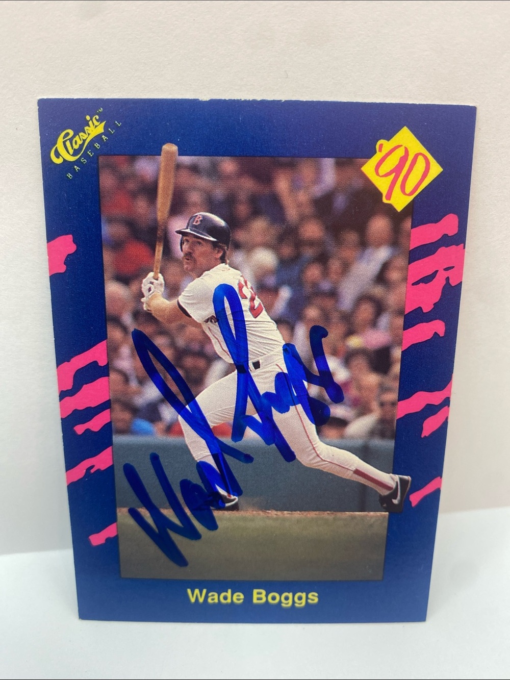 1990 Classic Wade Boggs Red Sox In Person Autograph #26 (089)